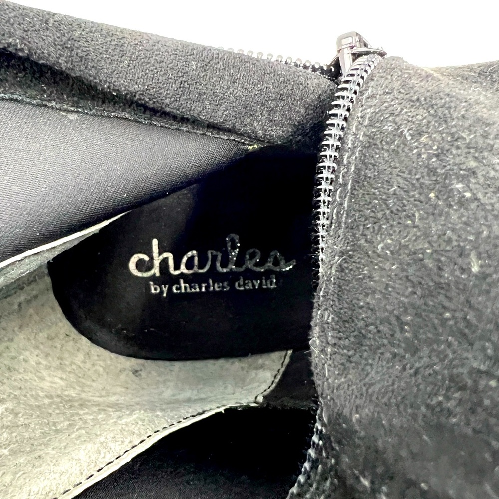 CHARLES BY CHARLES DAVID, TALL CHIC BOOTS, BLACK “TEXTILE”, SIZE 12M - Picture 6 of 12